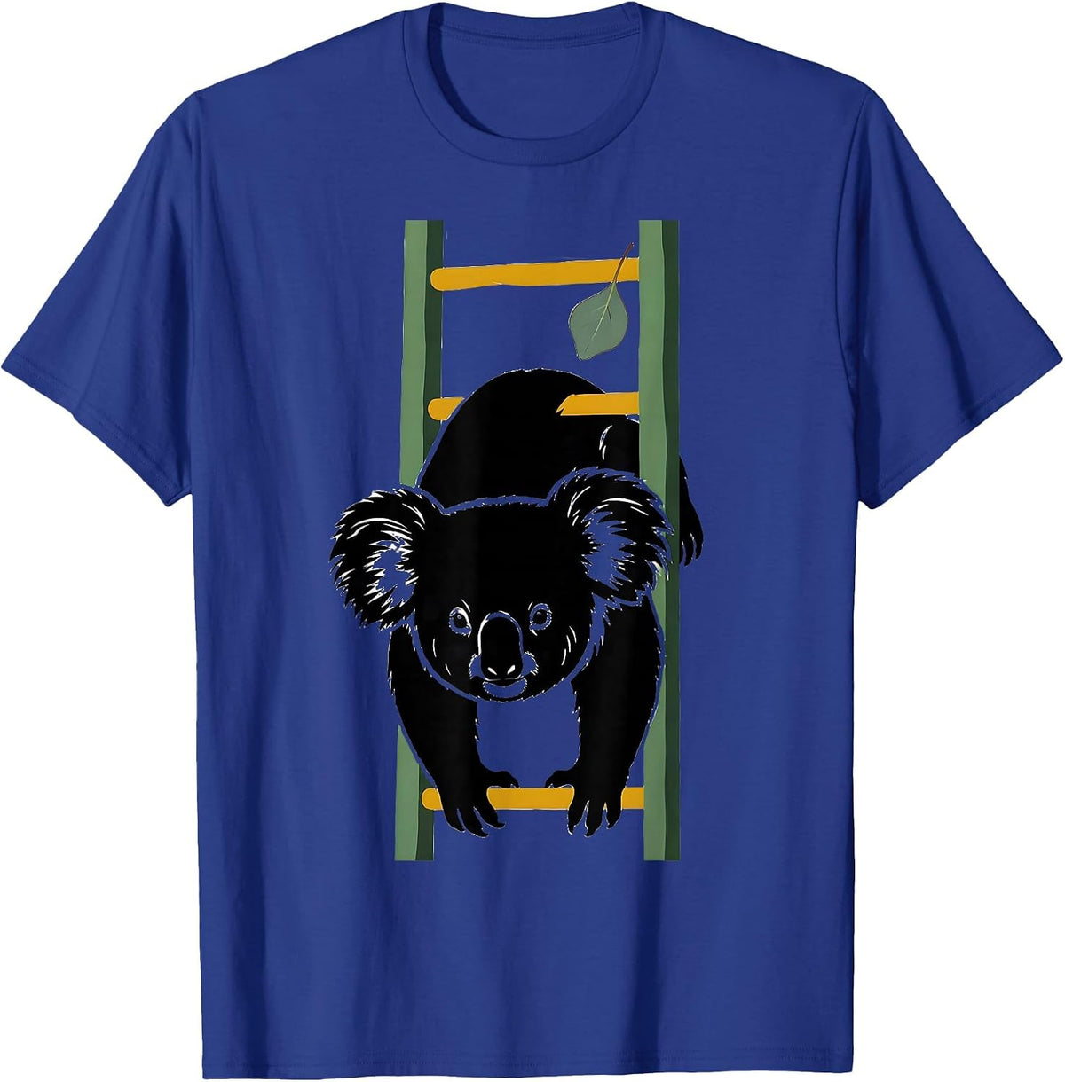 Koala On Ladder Cute Animal Lover Humor T-Shirt - Royal Blue
