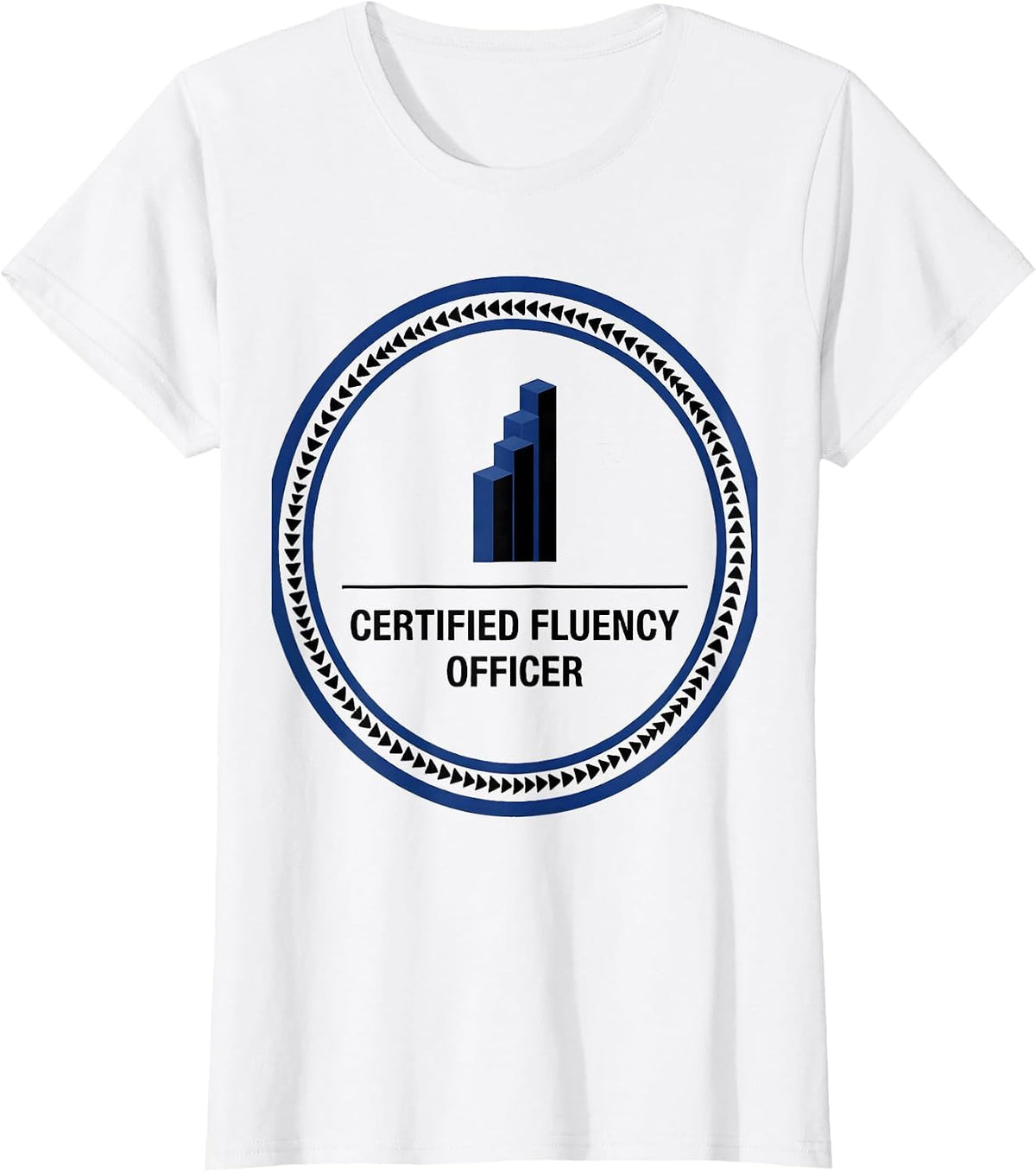 Certified Fluency Officer Geometric Speech-Language T-Shirt - White