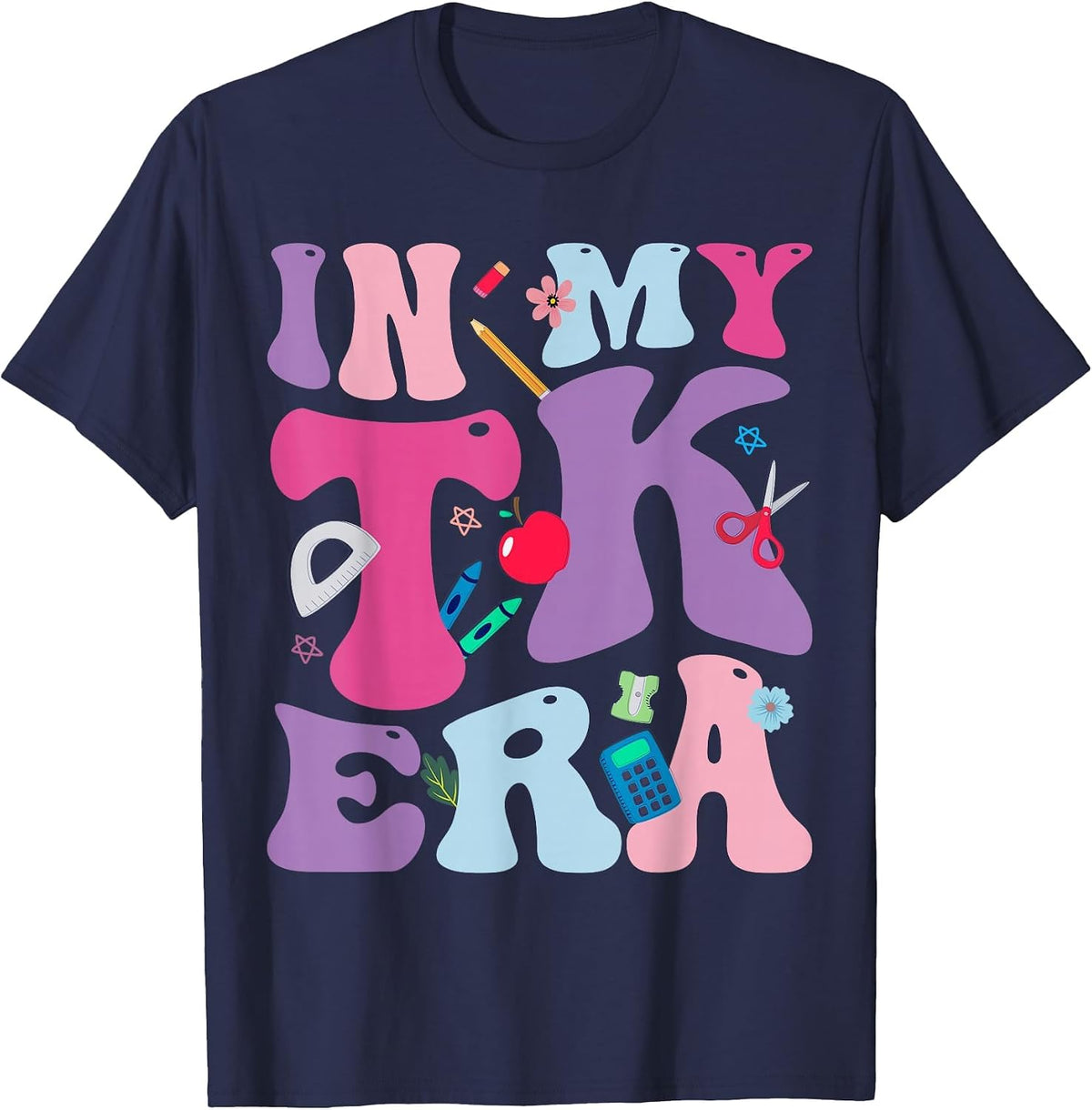 in My TK Era, Transitional Kindergaten Back to School T-Shirt - Navy Blue
