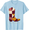Men's Boots On World Off Girls Cowgirl Design T-Shirt - Baby Blue