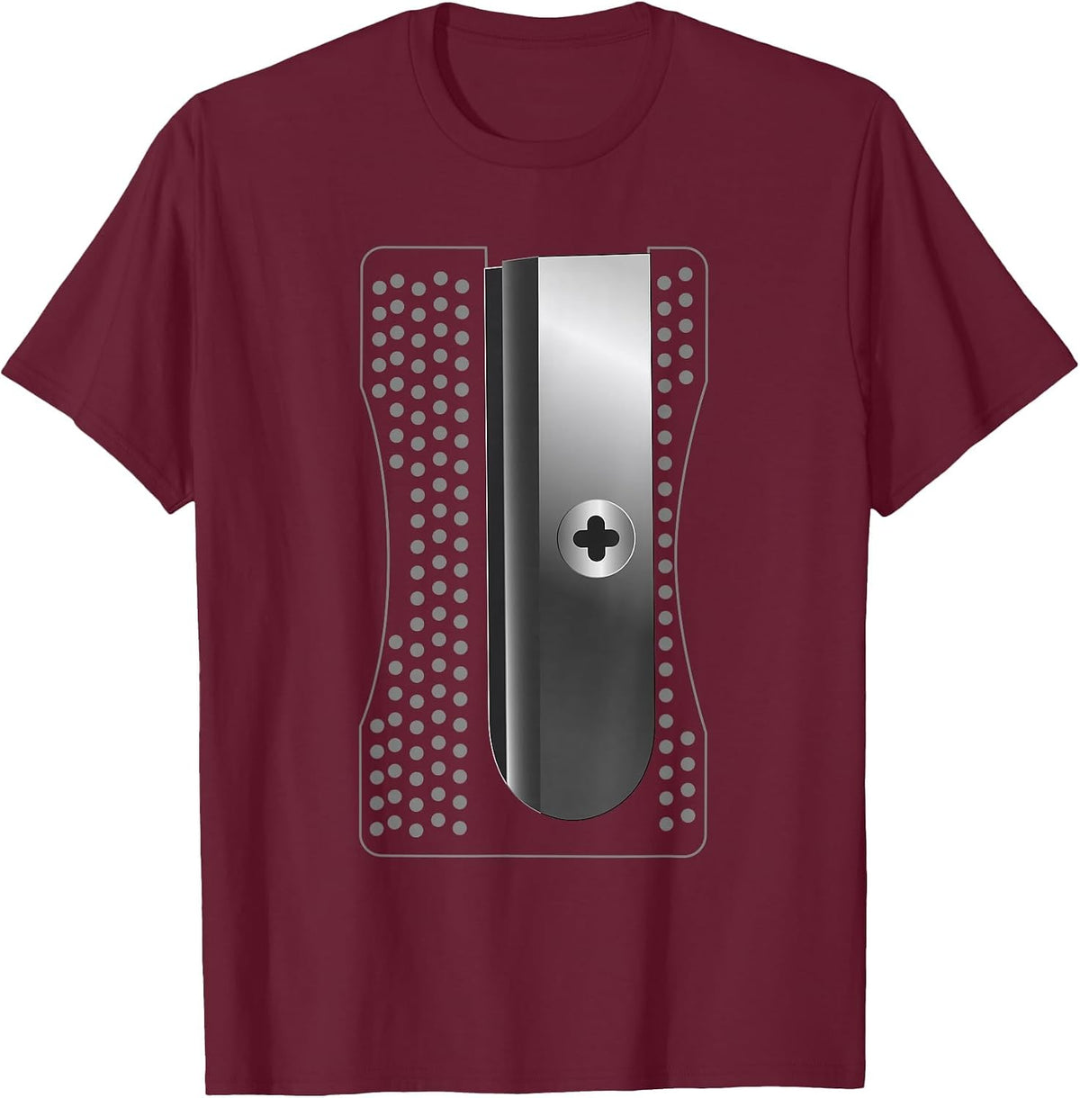 Sharpener Teacher Halloween Costume Funny School Student T-Shirt - Burgundy