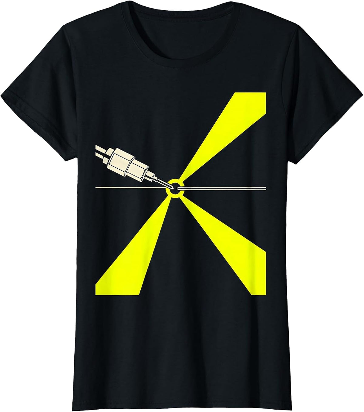 Women's Welding Torch Seam Precision Humor Blue Collar Worker T-Shirt - Black