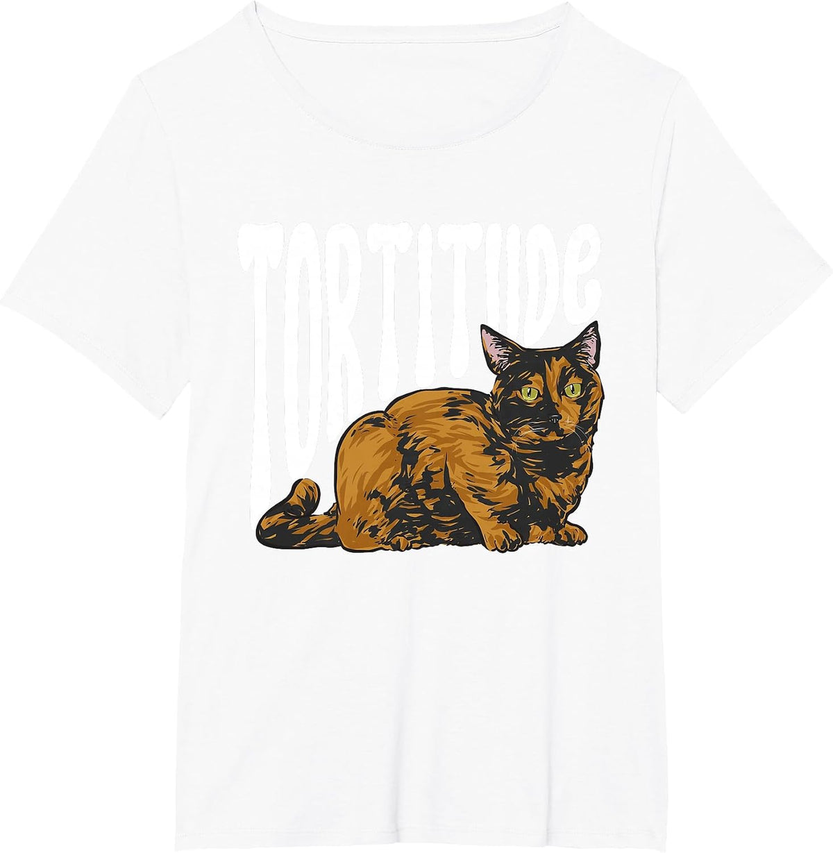 Tortoiseshell Cat Tortitude Tortie Cat T-Shirt - White