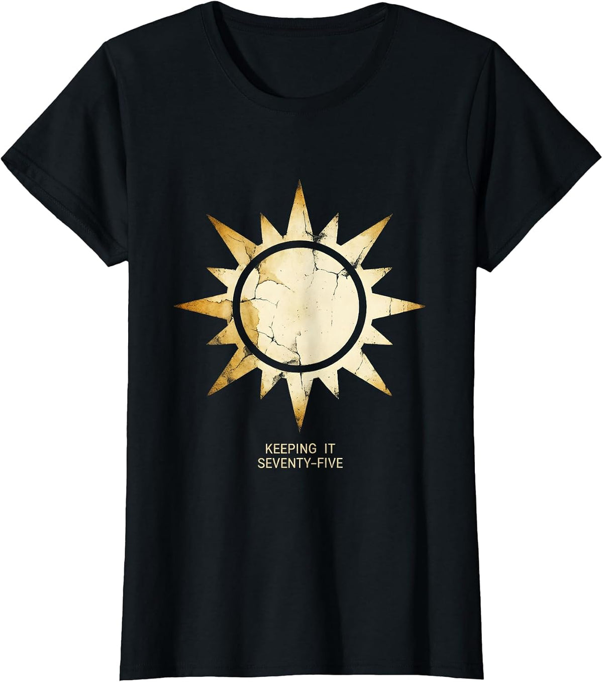 Keeping It Seventy-Five Retro 1975 Design T-Shirt - Black