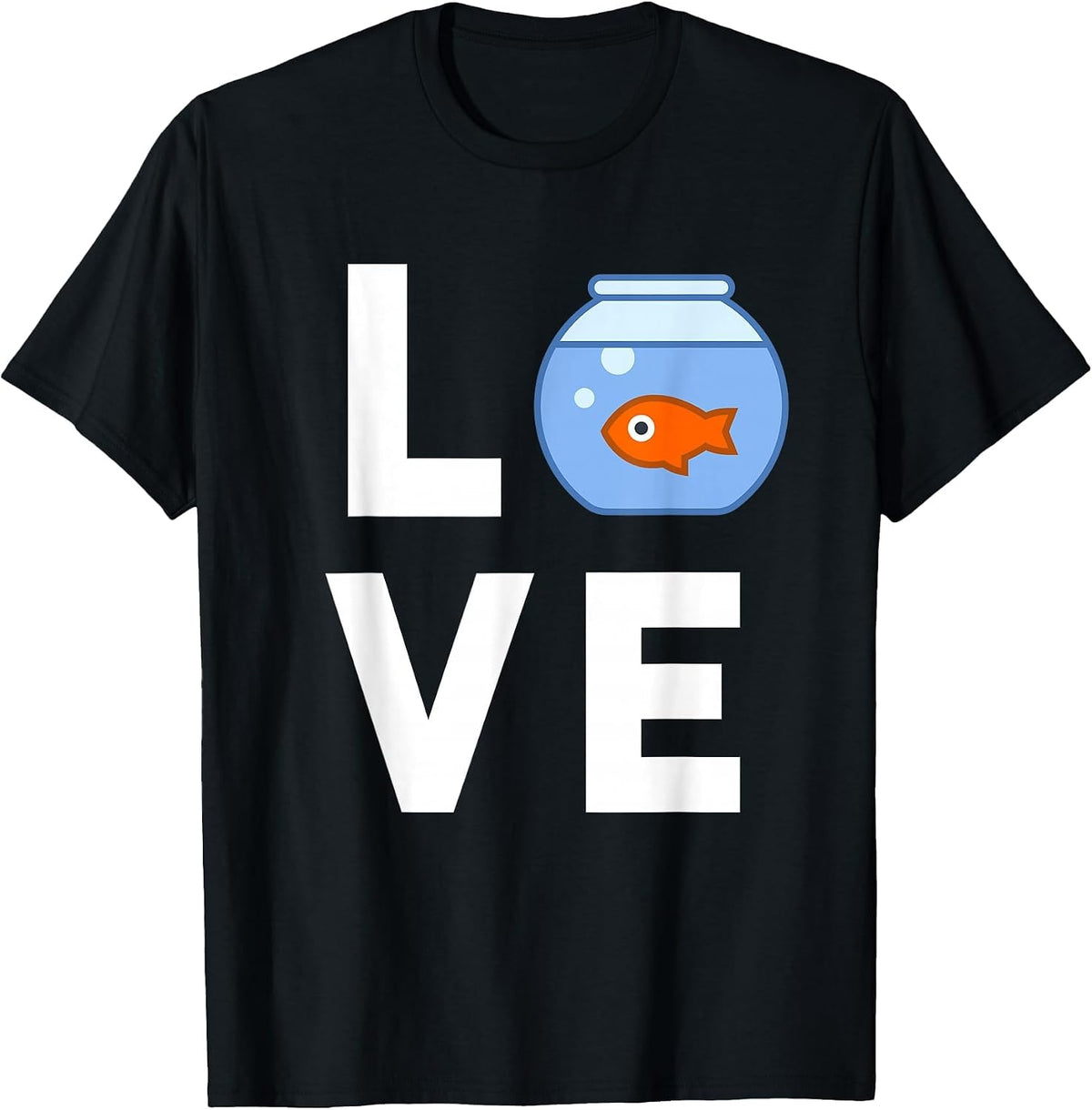 I Love My Goldfish Cute Fishbowl Pet Fish Lover Kids T-Shirt - Black