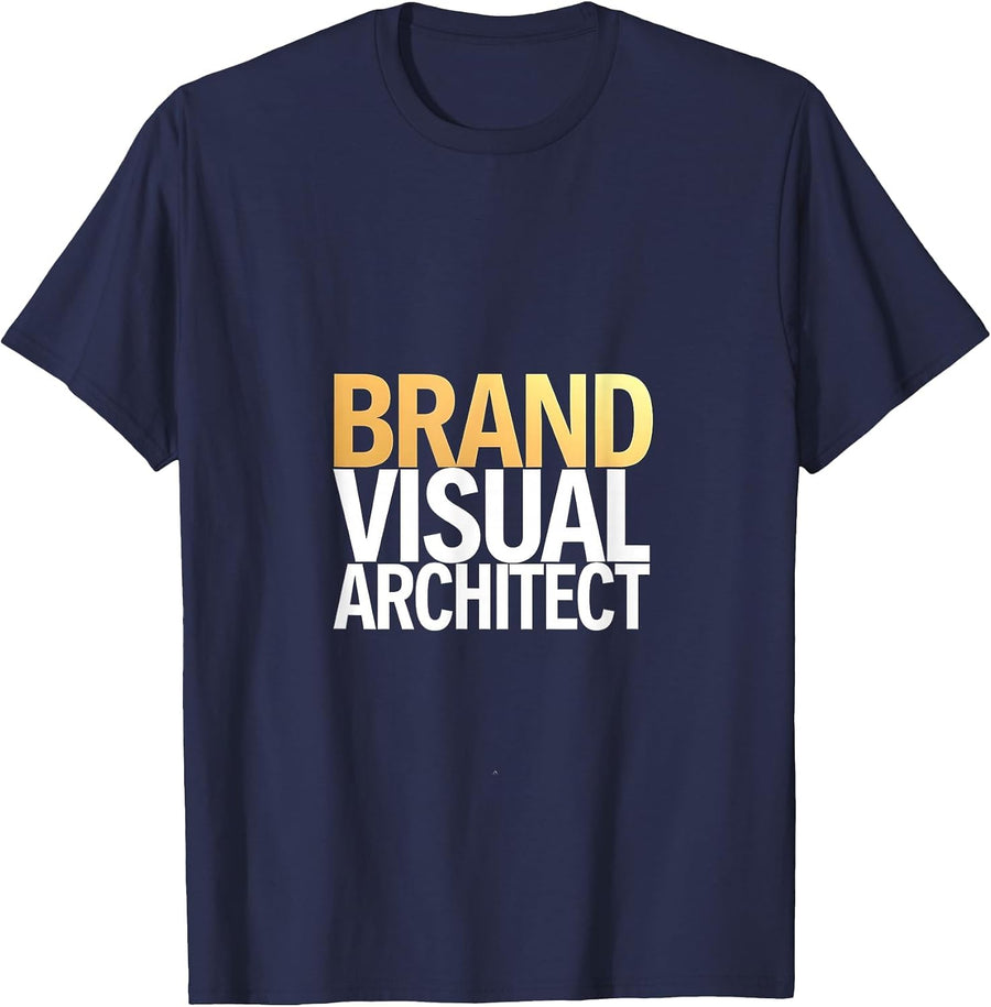 Brand Visual Architect Creative Designer Tee T-Shirt - Navy Blue