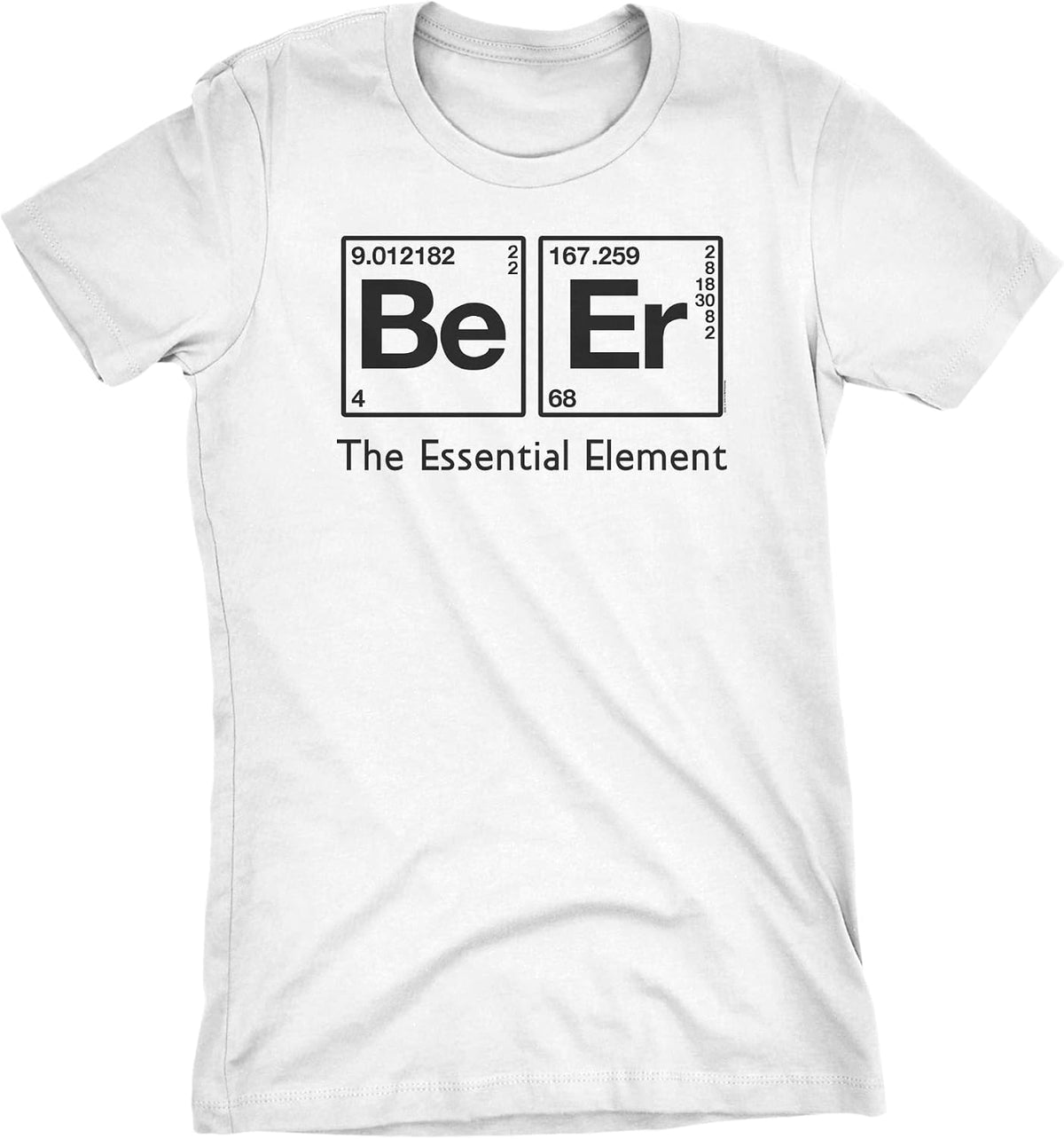 Beer Elements Funny Periodic Table Adult Humor T-Shirt for Men Women - Womens White-0001