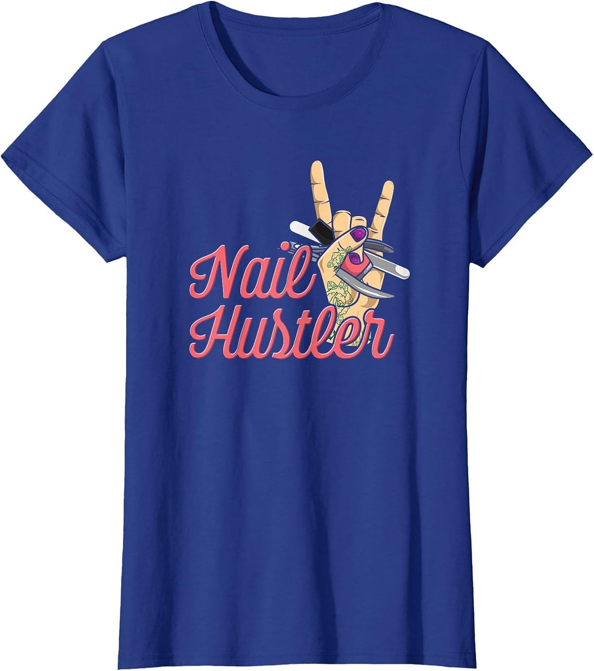 Beautician Nail Design Manicure Nail Designer T-Shirt - Royal Blue