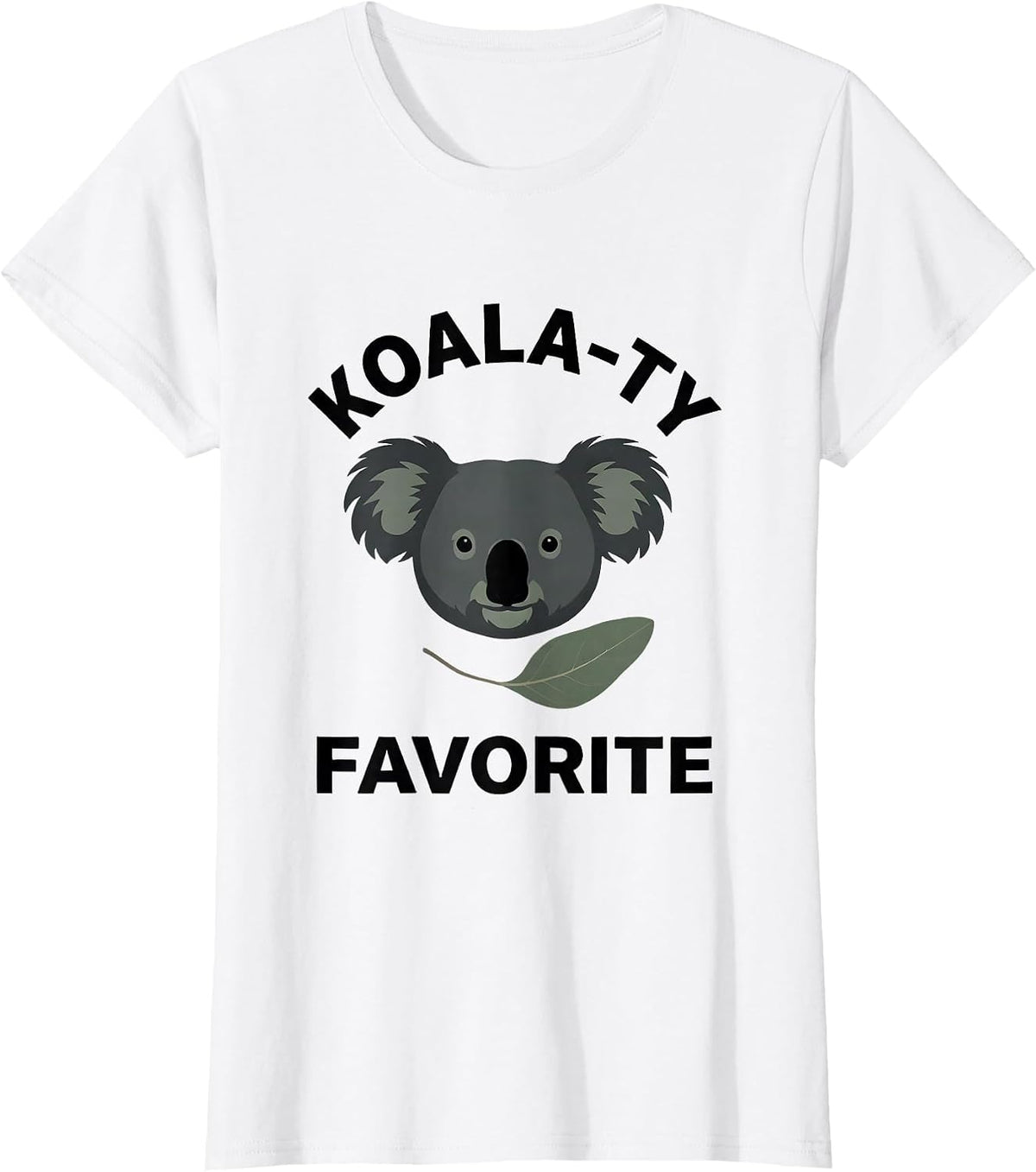 Koala-ty Favorite Funny Koala Lover Pun Gift T-Shirt - White