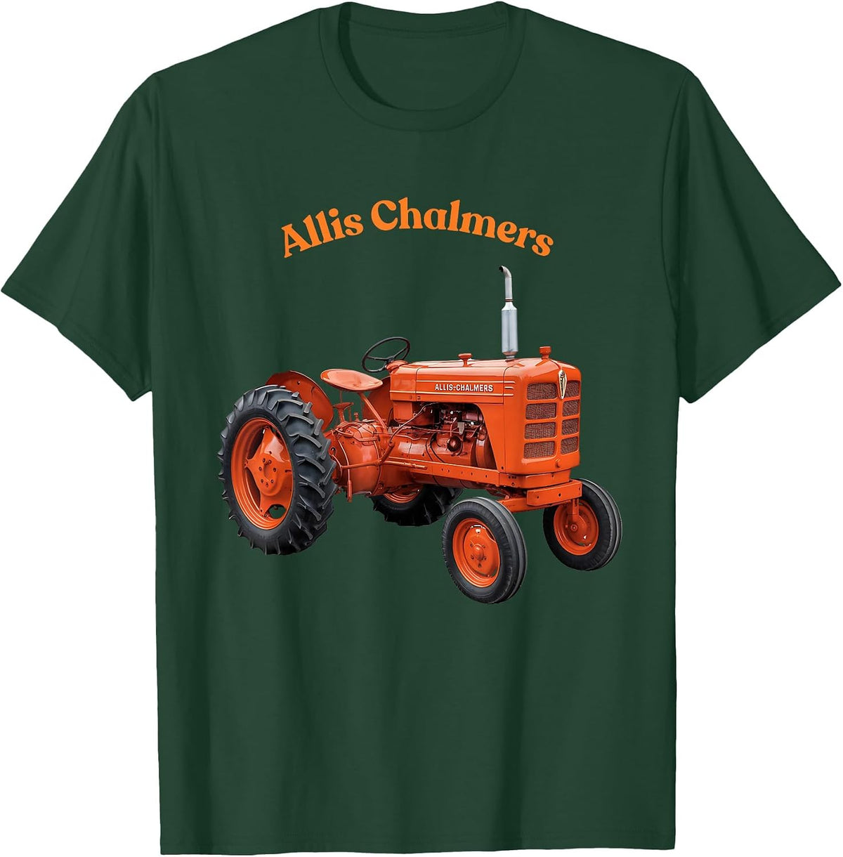 Vintage Alls Chalmers Tractor Retro Farming T-Shirt - Dark Green
