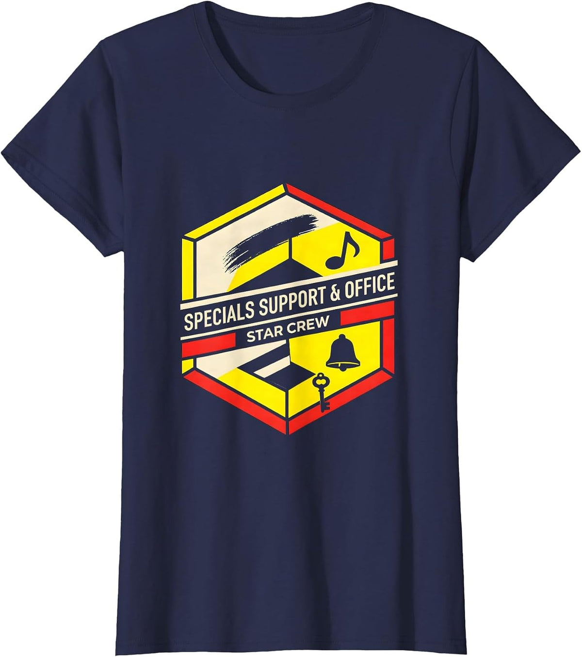 Women's Specials Support Office Star Crew Teacher Appreciation Crew T-Shirt - Navy Blue