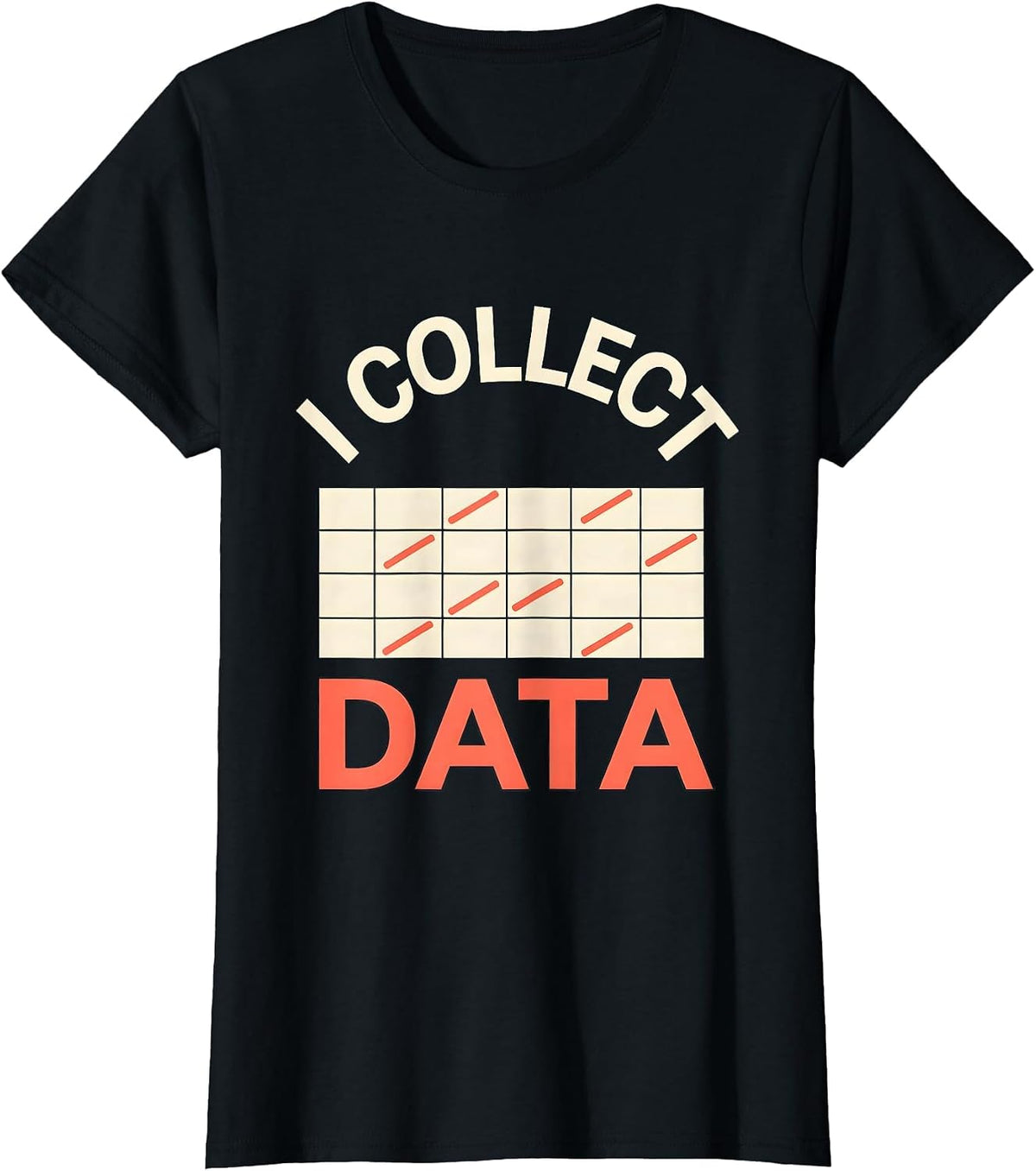 Women's I Collect Data Funny ABA Behavior Analyst Therapist RBT T-Shirt - Black