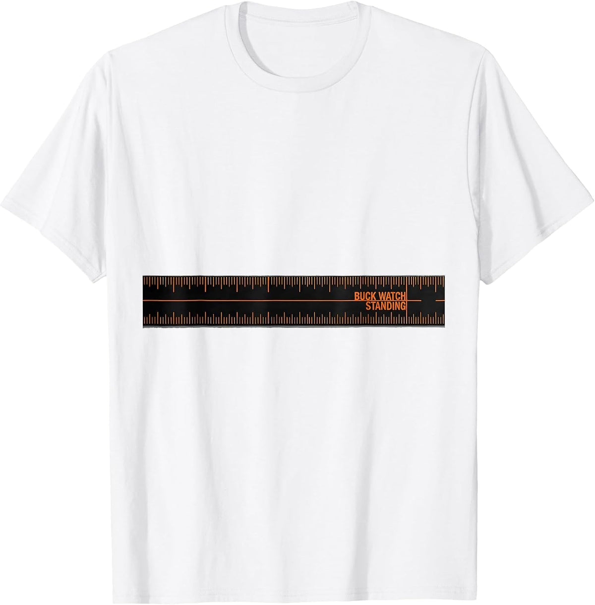 Men's Buck Watch Standing Funny Deer Hunting Hunter Dad Gift T-Shirt - White