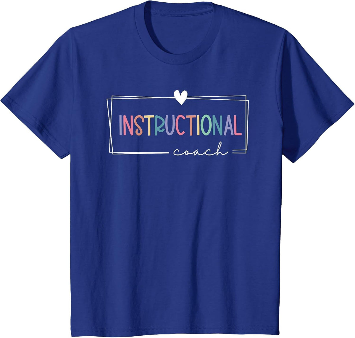 Instructional Coach School Cute Academic Specialist Teacher T-Shirt - Royal Blue