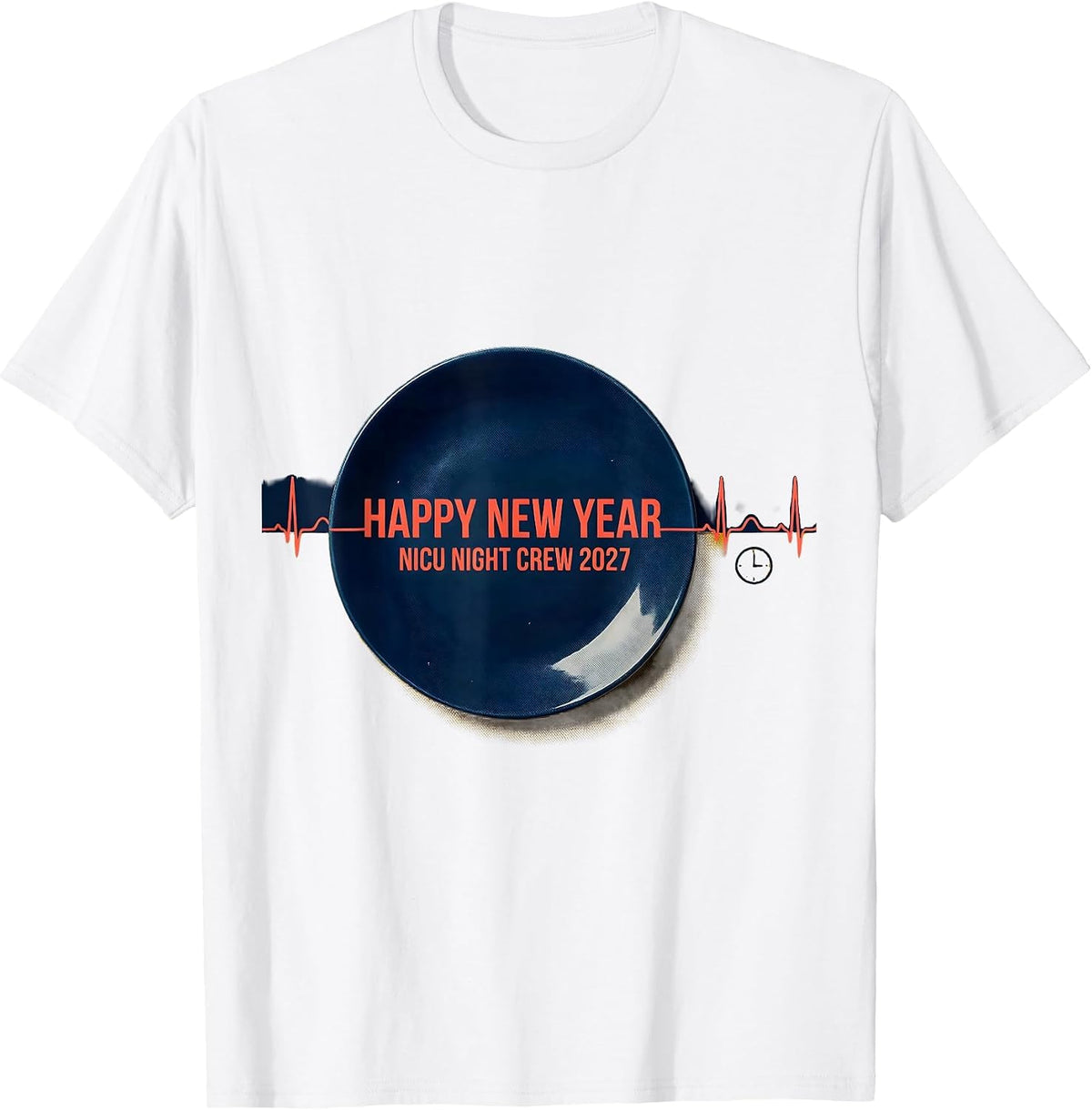 Men's Happy New Year, NICU Night Crew 2027 Funny Nurse New Year T-Shirt - White