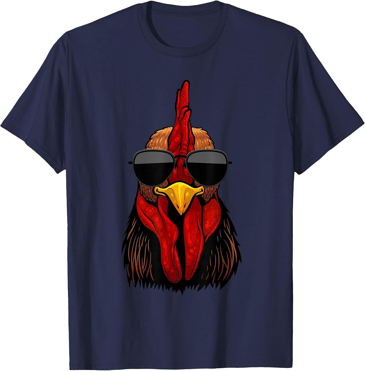 Cool Rooster Design for Men Women Kids Chicken Rooster Lover T-Shirt - Navy Blue