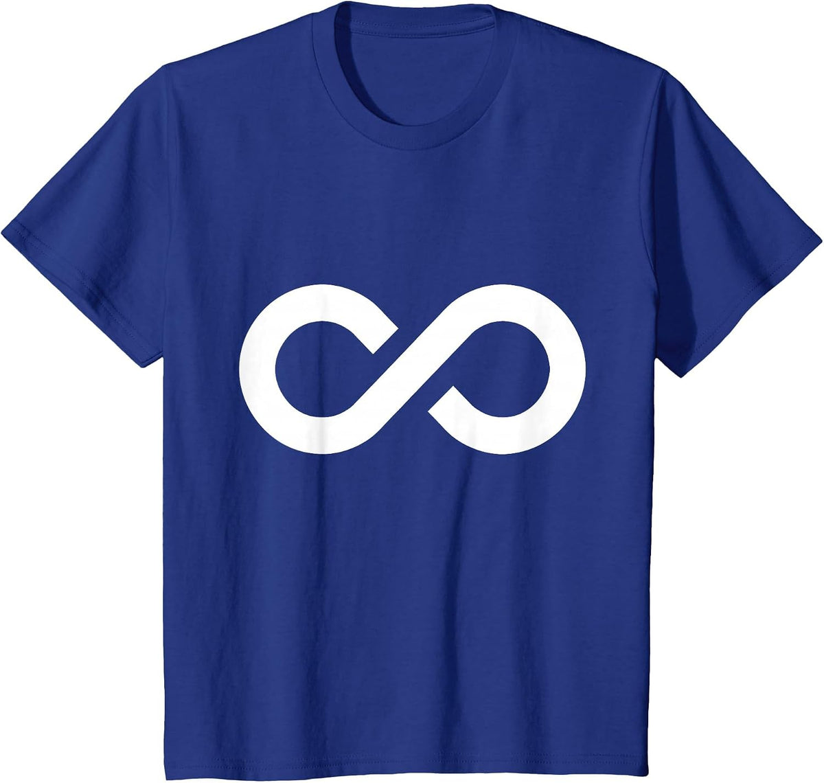 Infinity T Shirt Tee Top Sign Logo Design Designer Cotton T-Shirt - Royal Blue