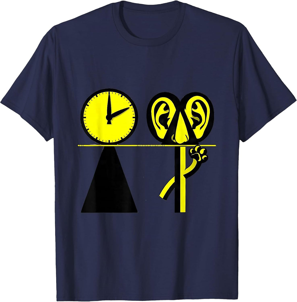 Geometric Koala Lover Flat Design Animal Humor T-Shirt - Navy Blue
