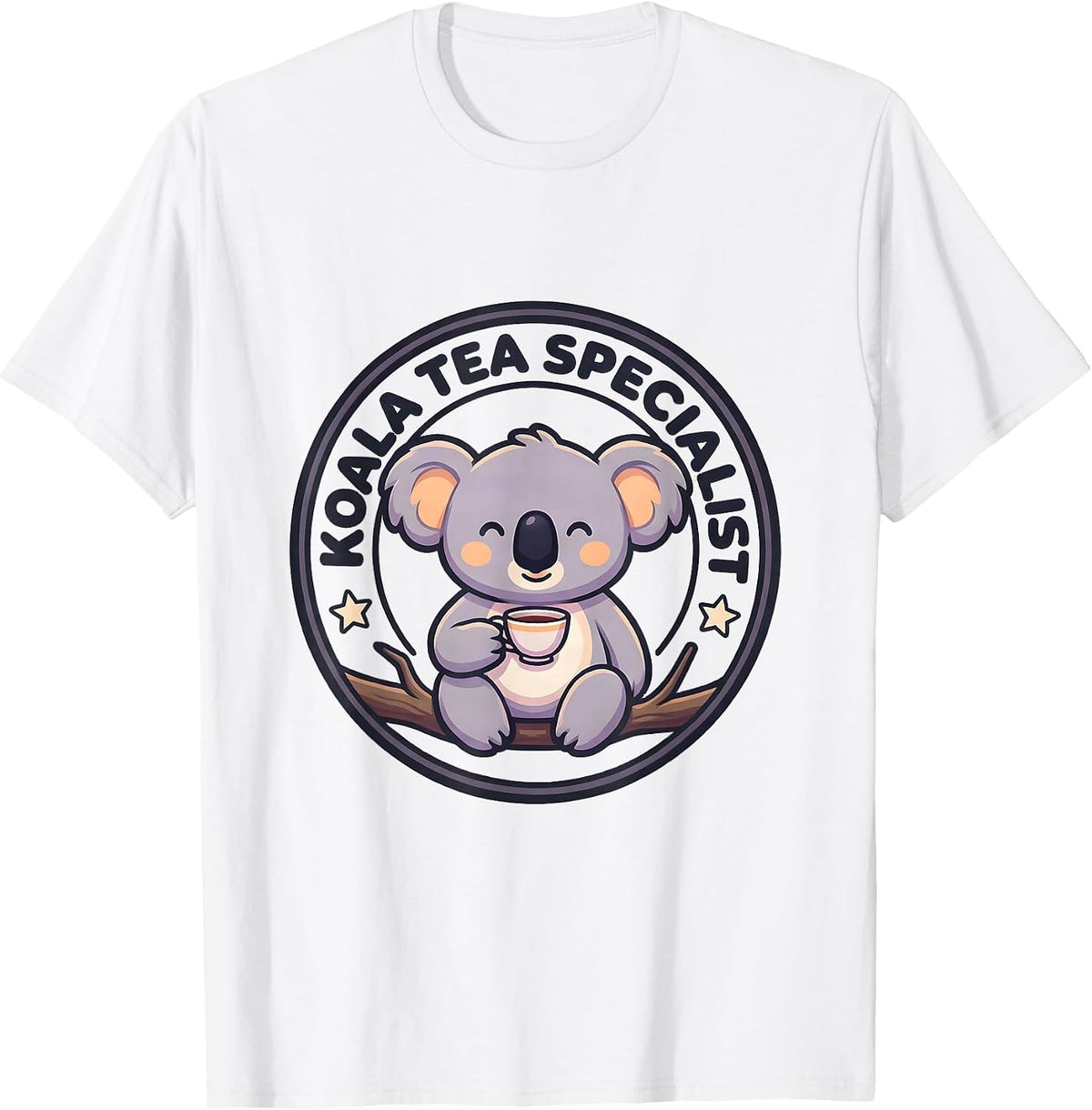 Men's Koala Tea Specialist Cute Kawaii Koala Lover Animal Pun T-Shirt - White