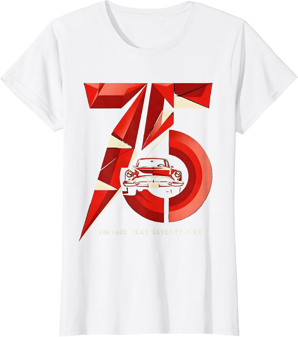 Vintage Year Seventy-Five 1975 Classic Design T-Shirt - White