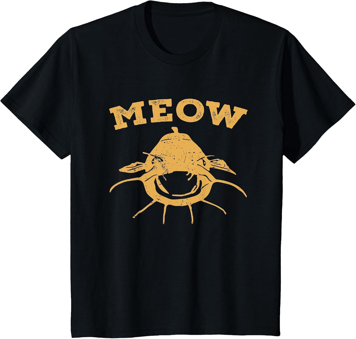 Catfish Fishing Meow Catfish T-Shirt - Black