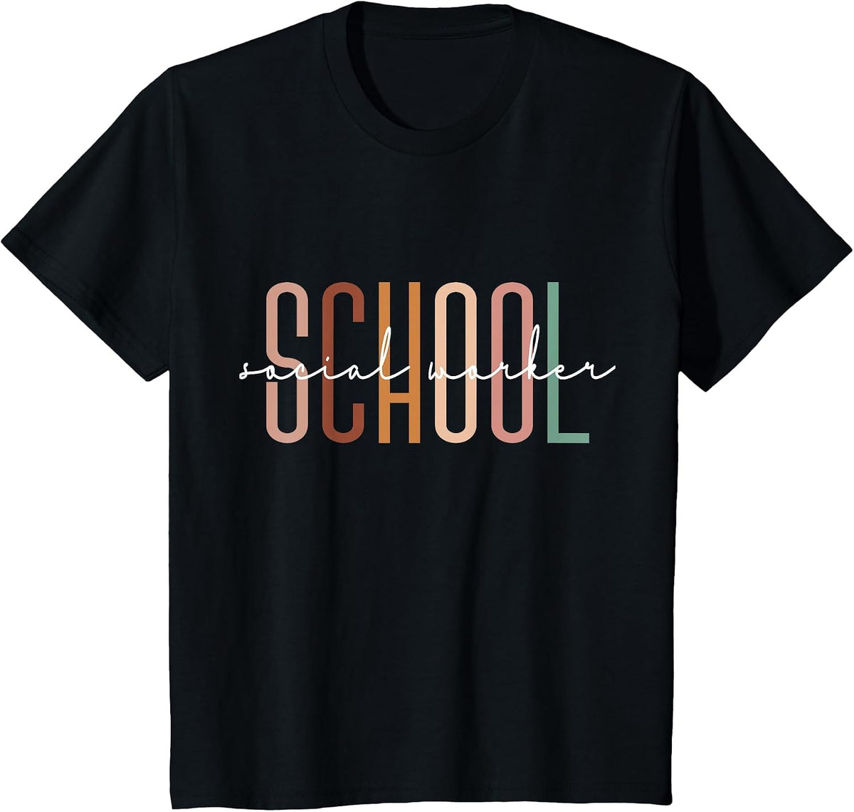 School Social Worker SSW Social Work Student Grad T-Shirt - Black