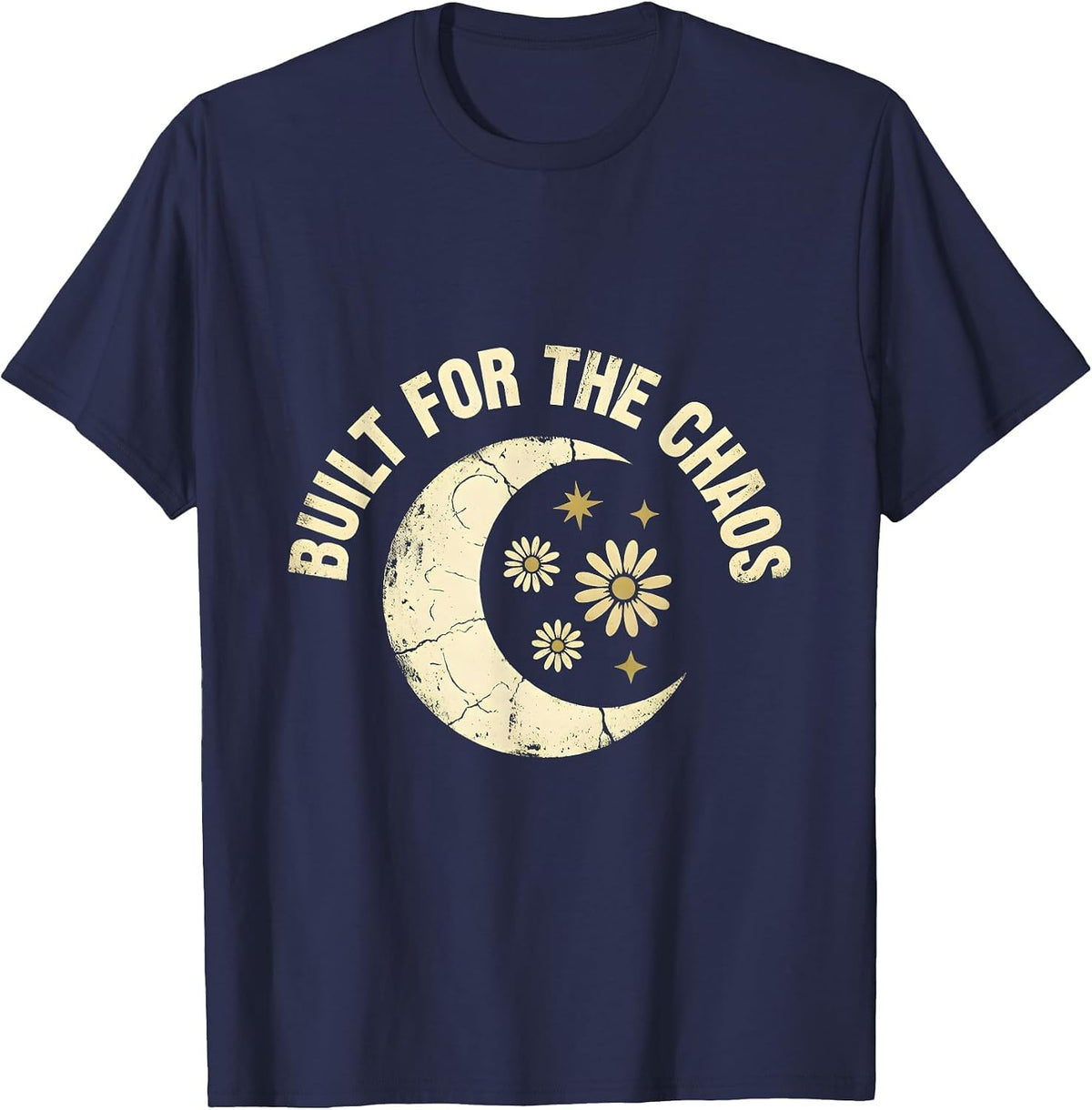 Built for the Chaos Middle School Teacher Design T-Shirt - Navy Blue