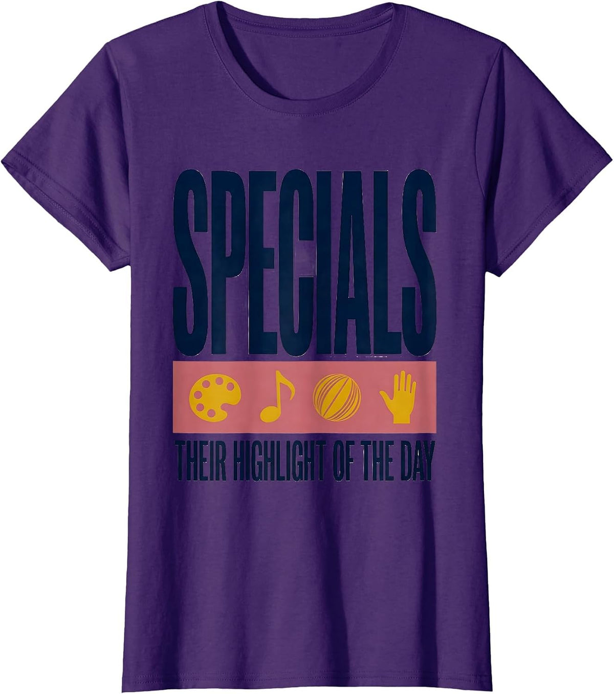 Women's Specials Their Highlight Of The Day Warm Teacher Squad T-Shirt - Purple