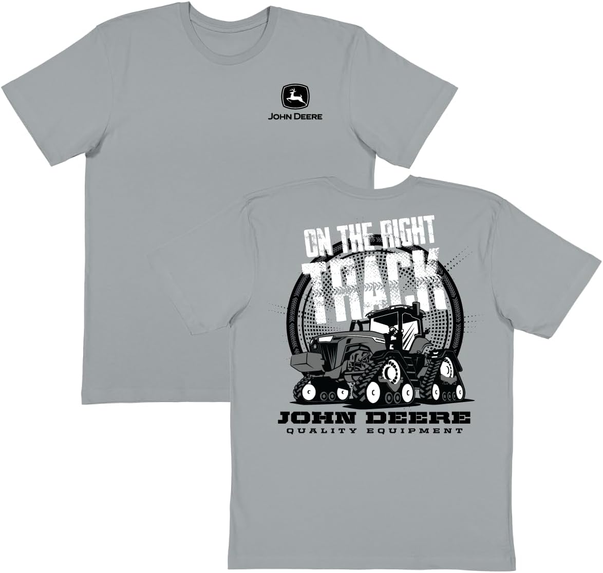 John Deere Classic Tractor Print Tee Shirt - Titanium