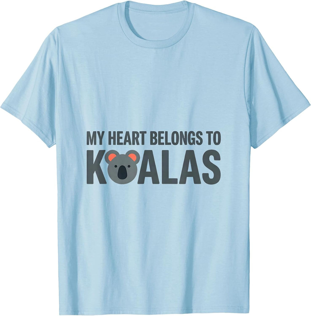 Men's My Heart Belongs To Koalas Funny Koala Lover Animal Humor T-Shirt - Baby Blue