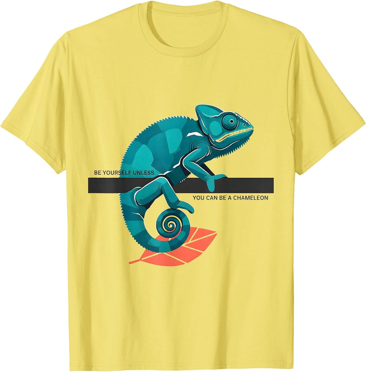 Men's Be Yourself Unless You Can Be A Chameleon Funny T-Shirt - Lemon Yellow