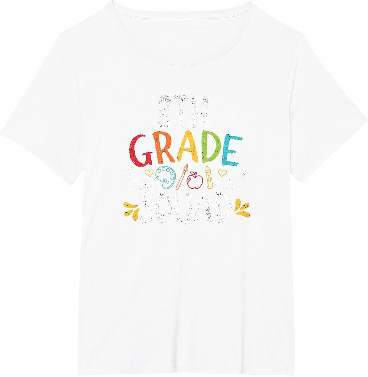 8th Grade Squad Teacher Back to School Teaching Educator T-Shirt - White