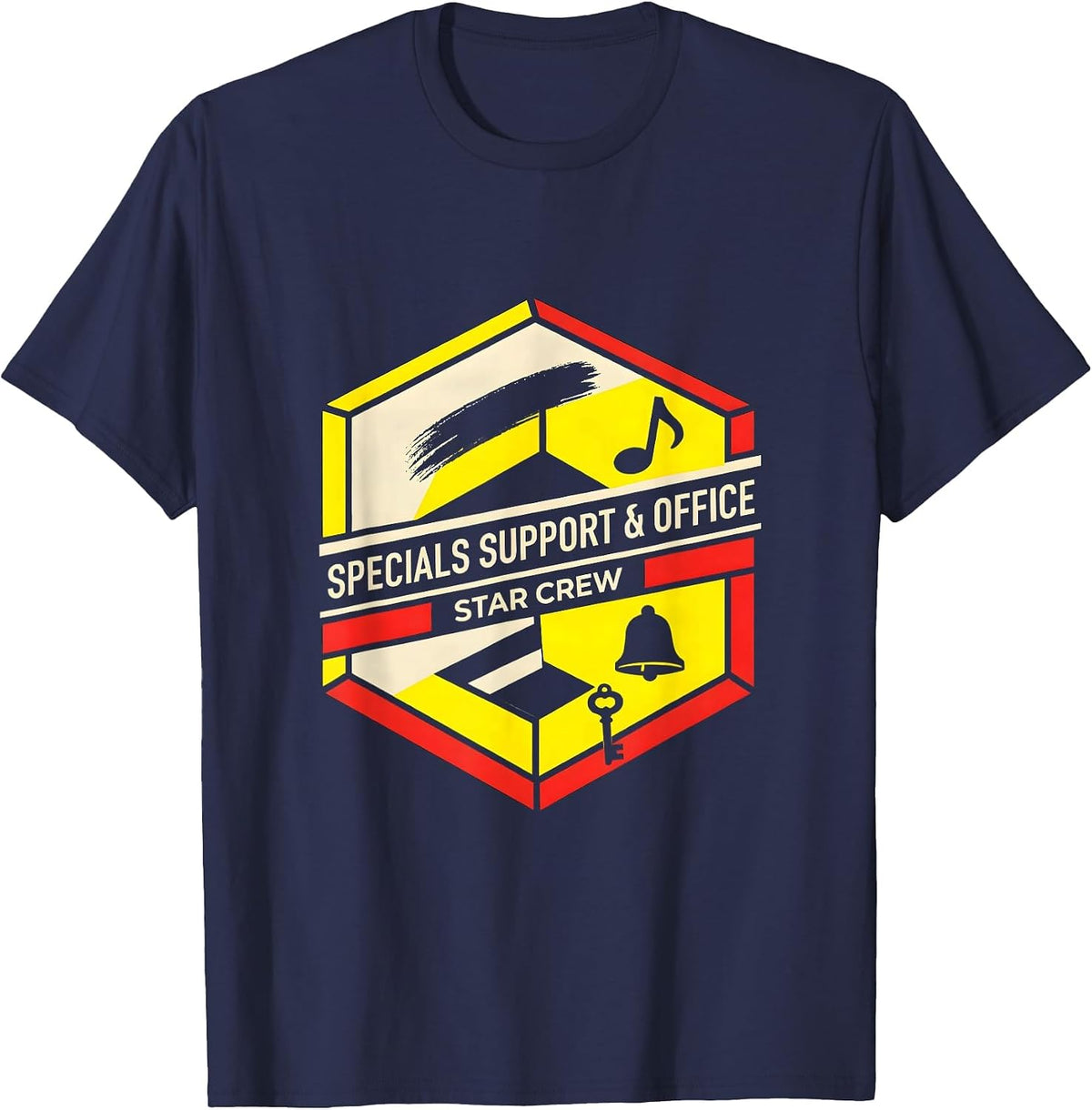 Men's Specials Support Office Star Crew Teacher Appreciation Crew T-Shirt - Navy Blue