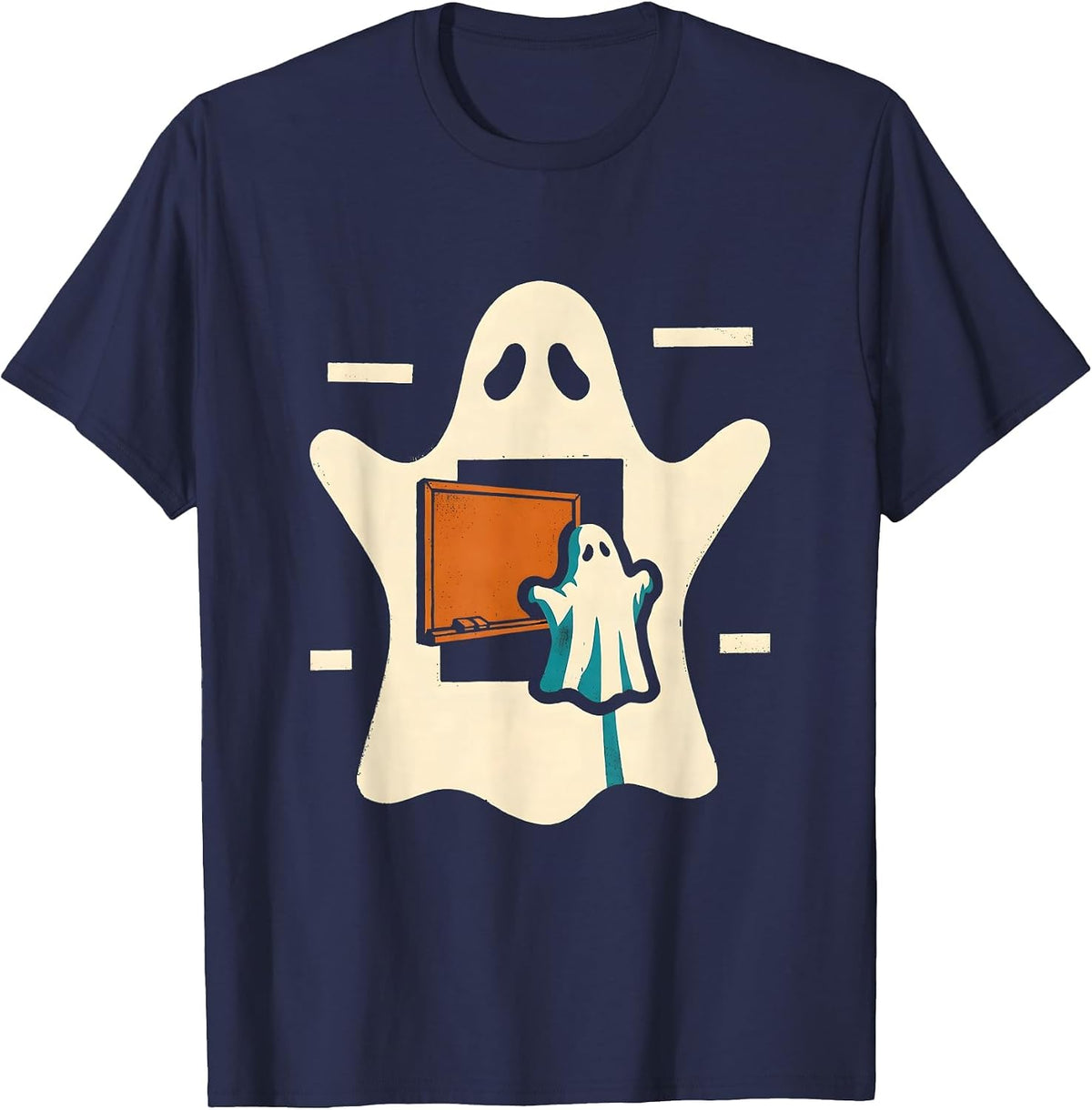 Ghost Para Normal Activities Paraprofessional Halloween T-Shirt - Navy Blue
