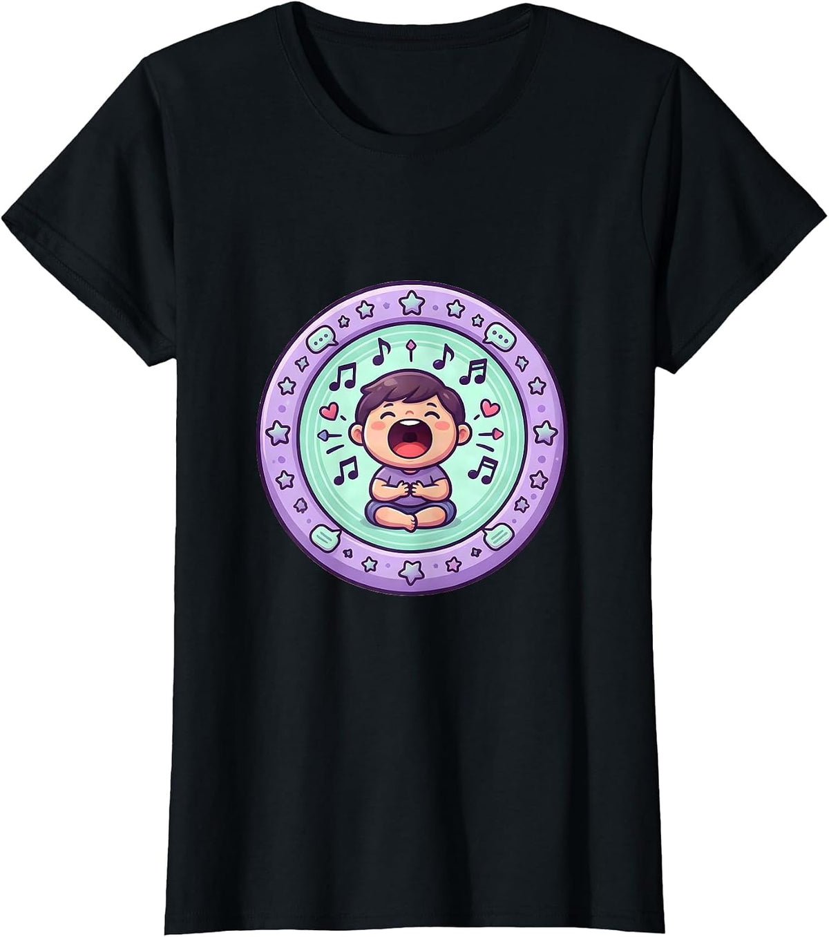 Women's SLP Child Finding Their Voice Silhouette Design T-Shirt - Black