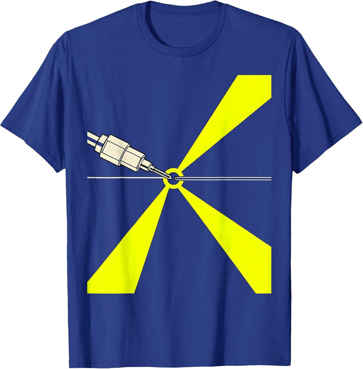 Men's Welding Torch Seam Precision Humor Blue Collar Worker T-Shirt - Royal Blue