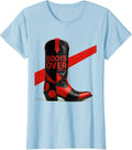 Women's Boots Over Everything Western Pride Design T-Shirt - Baby Blue