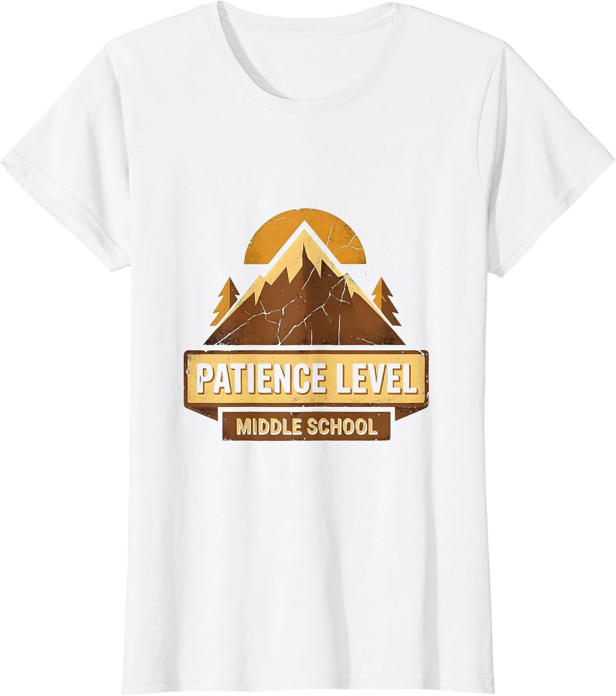 Patience Level Middle School Teacher Design T-Shirt - White