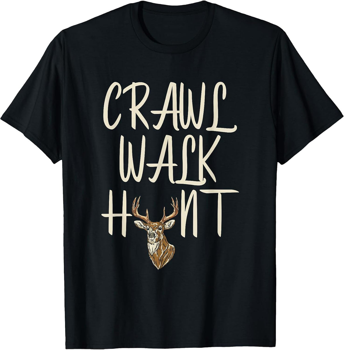 Crawl Walk Hunt Future Hunter Daddy's Hunting Buddy Toddler T-Shirt - Black