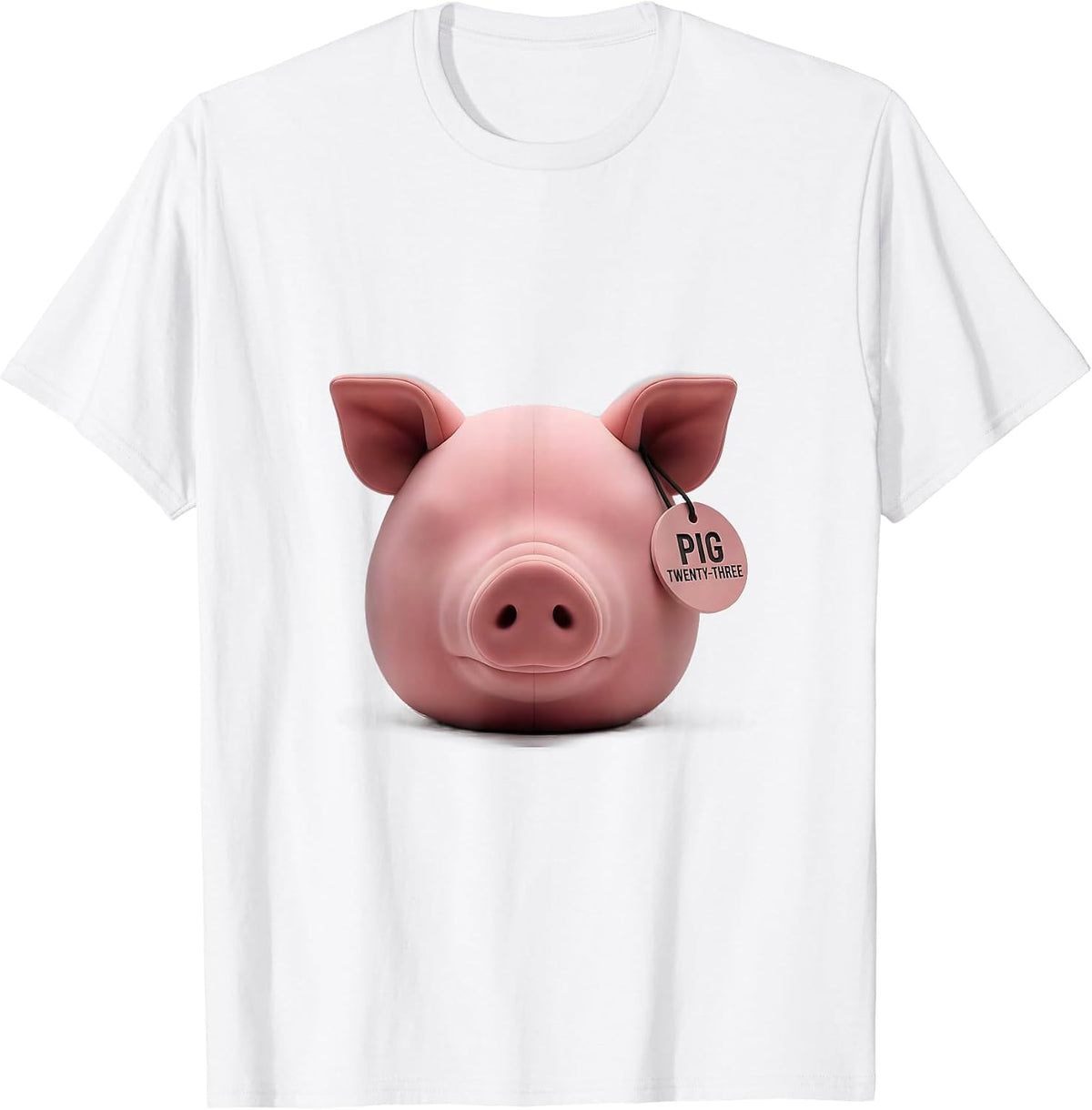 Men's Pig Twenty-Three Minimalist Funny Pig Lover Gift T-Shirt - White