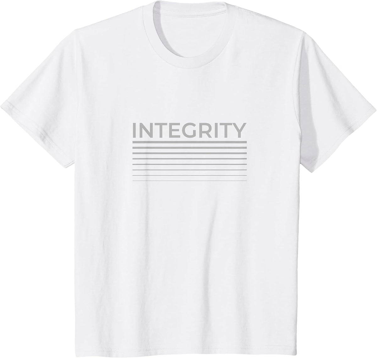 Integrity Modern Creative Iconic Innovative Designer Artwork T-Shirt - White
