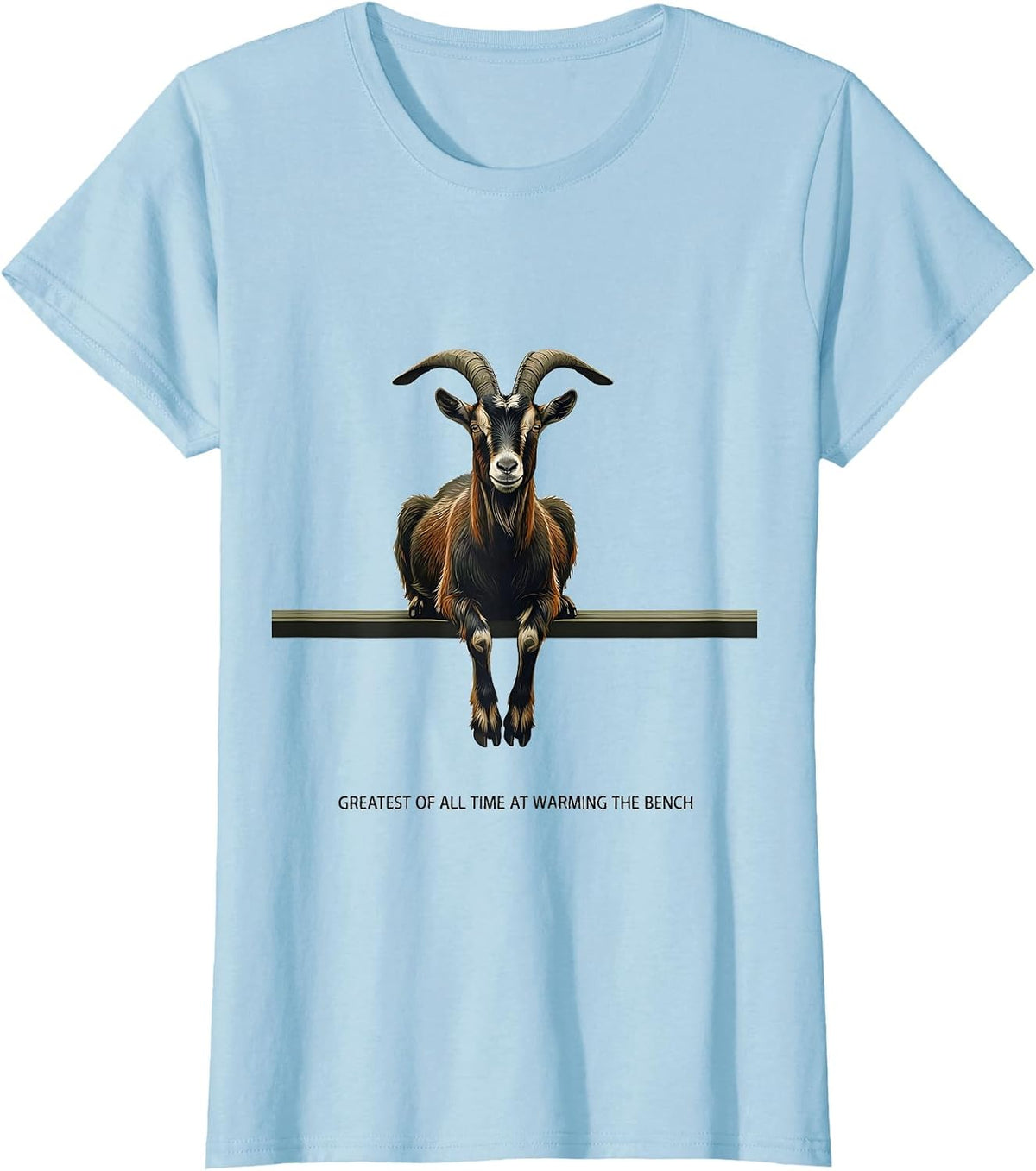 Greatest Of All Time At Warming The Bench Funny T-Shirt - Baby Blue