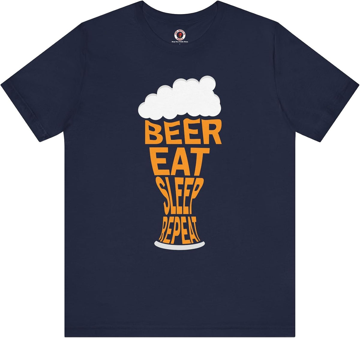 Beer Eat Sleep Repeat T-Shirt - Navy