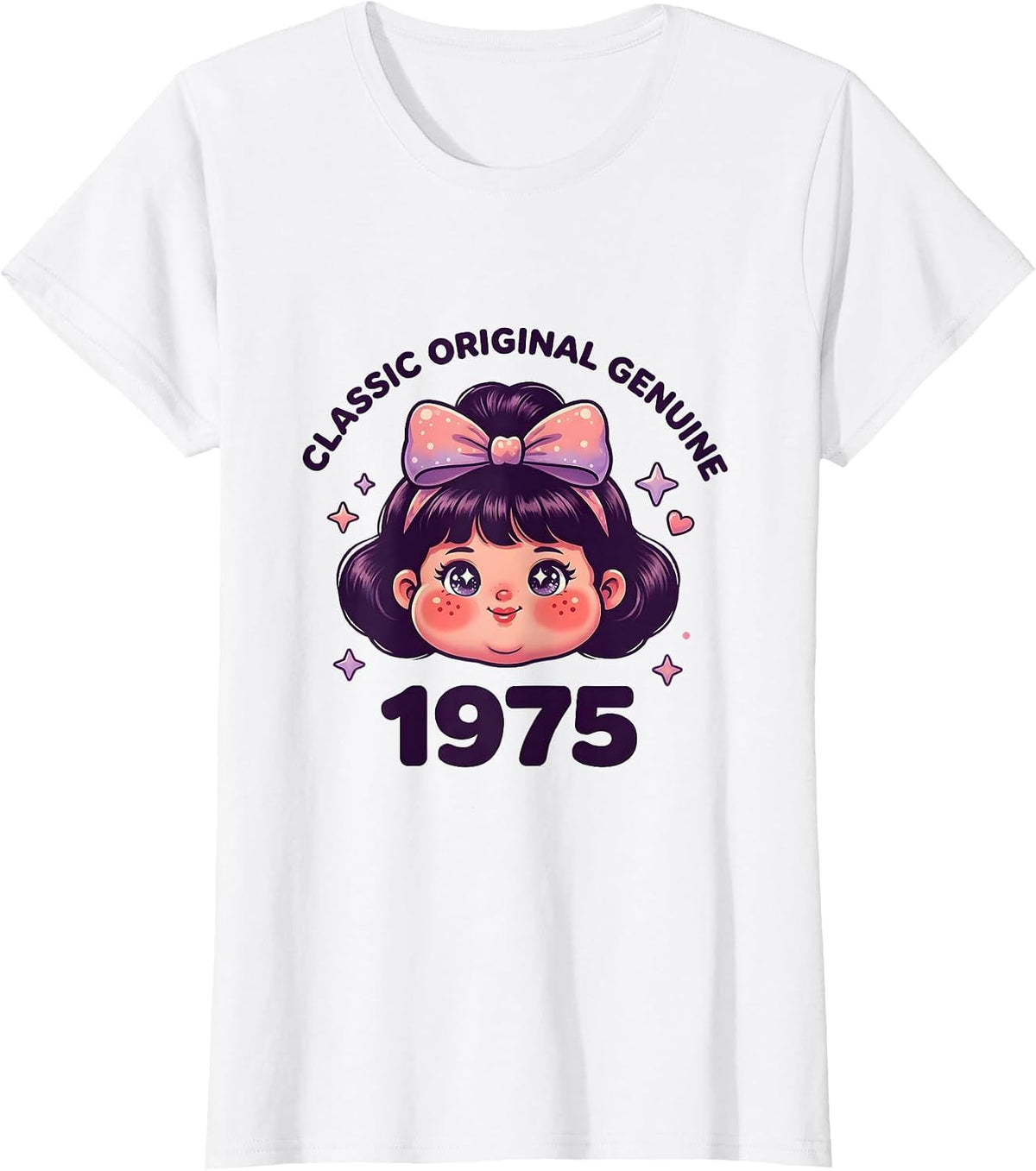 Vintage 1975 Classic Original Genuine Birthday Design T-Shirt - White