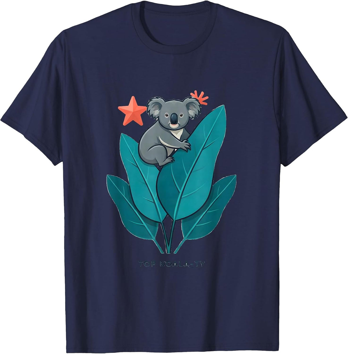 Top Koala-ty Funny Koala Lover Animal Pun Humor T-Shirt - Navy Blue