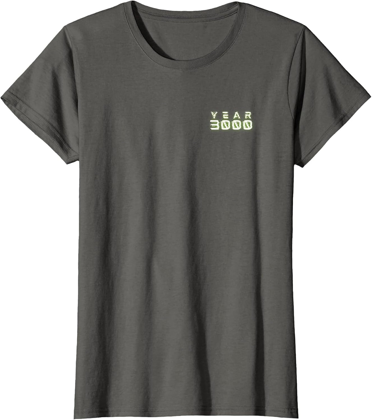 Year 3000 Future T-Shirt Cool Stylish and Creative Tee T-Shirt - Asphalt Grey