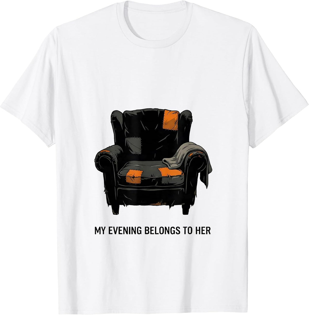 Men's My Evening Belongs To Her Tortoiseshell Cat Owner Tortie Cat T-Shirt - White