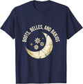 Boots Belles and Banjos Country Music Design T-Shirt - Navy Blue