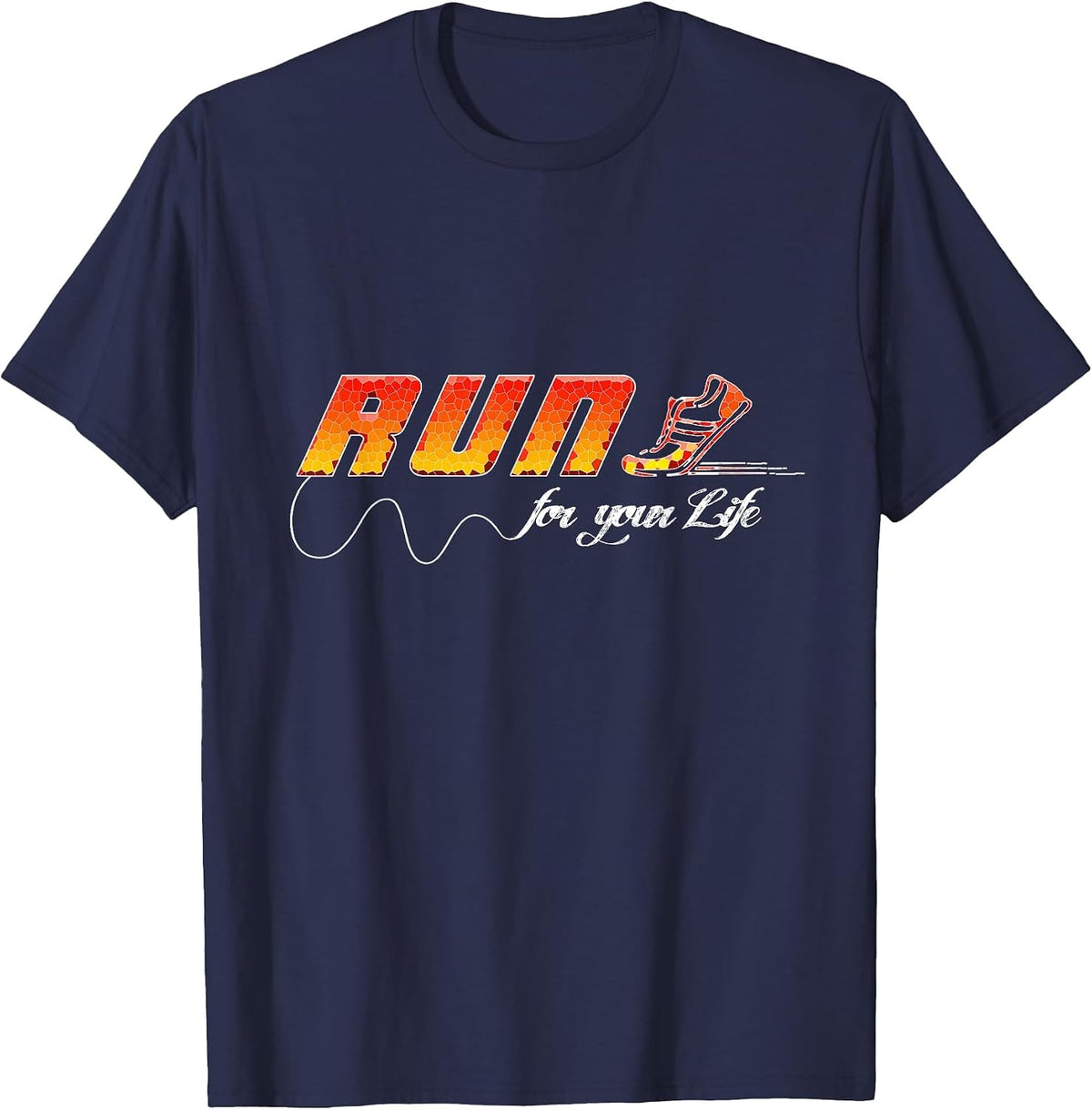 Funny Running Motivation Runner Humor 5K 10K Marathon Runner T-Shirt - Navy Blue