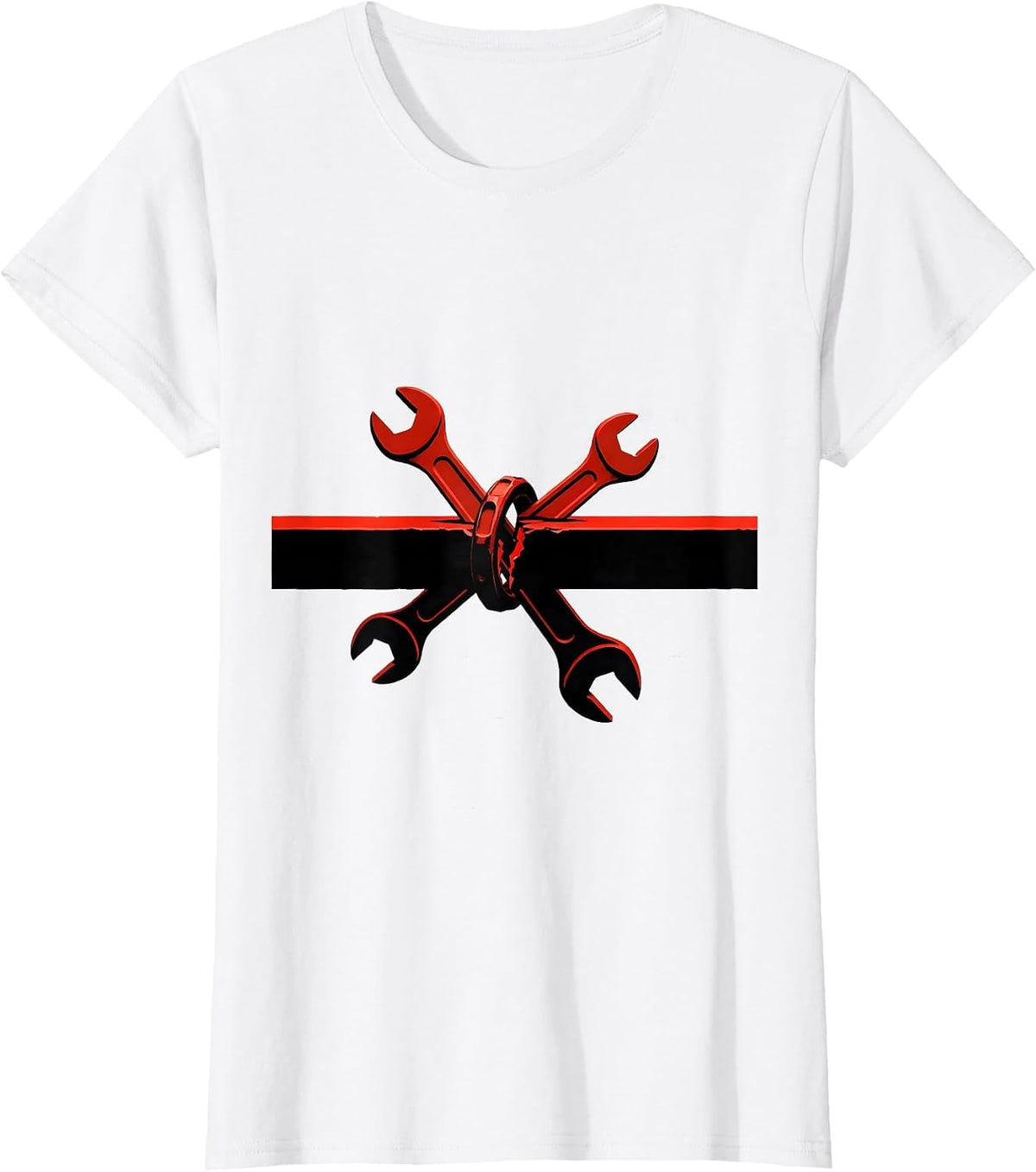 Women's Broken Drive Shaft Mechanic Oilfield Worker Patriotic T-Shirt - White